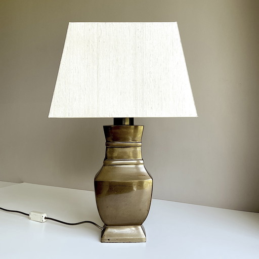 Vintage table lamp . Brass . Reim Interline Fuchs Gilching . MCM . Hollywood Regency