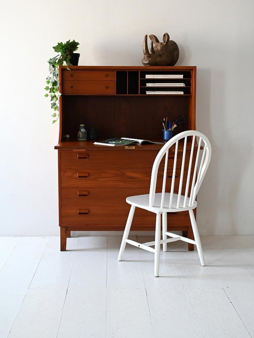 Vintage Danish Teak Secretary by Børge Mogensen for Søborg Møbler
