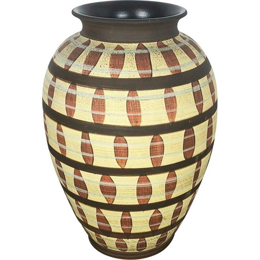 Vase abstrait vintage en céramique de Simon Peter Gerz, Allemagne 1950