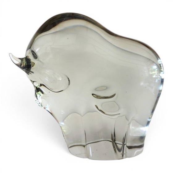Image 1 of Escultura de toro de cristal de Murano de Livio Seguso, 1970