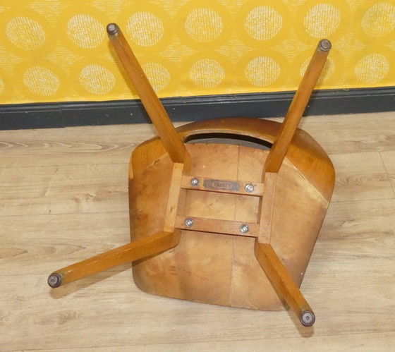 Image 1 of THONET Stuhl Wannenstuhl 661 Günther Eberle SELTEN! Design Klassiker 50er Jahre vintage Sitz gebogenes Sperrholz Gestell Holz