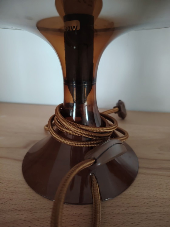 2x Lampade da tavolo IKEA Lampan Vintage / Retrò Design Öjerstam / Elebäck, Versione Rara (Ambra / Marrone). (foto 3 di 13)
