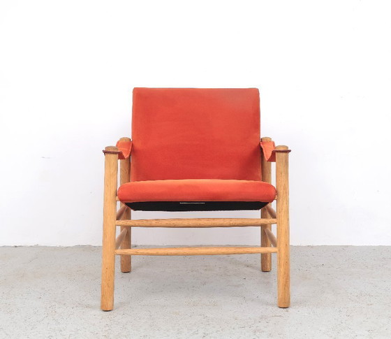 Image 1 of Safari-Stühle aus Eichenholz, Skipper Møbler 1980s