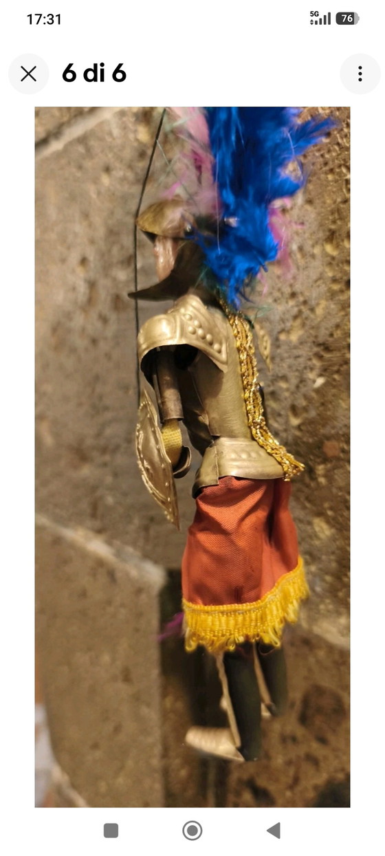Petite marionnette sicilienne vintage de 18 cm – Objets déco, Metal, Textile (photo 6 of 6)