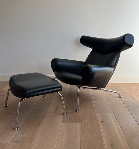 Image 1 of Ox Chair + Ottoman by Hans J. Wegner I Erik Jørgensen