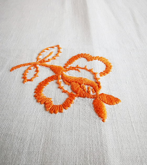 Image 1 of Art-Deco-Leinentischdecke