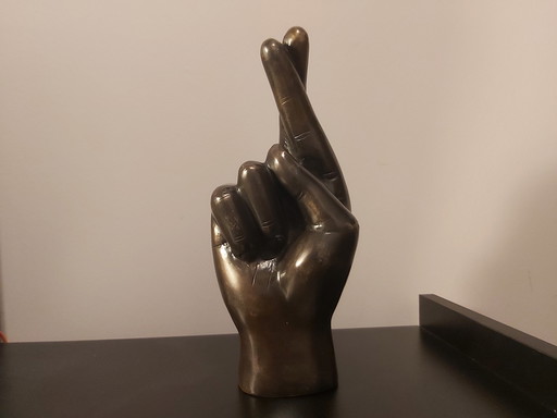 Hand Mit Gekreuzten Fingern. Gute Chancen