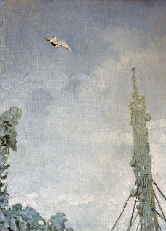 Original Oil Painting Contemporary Art Symbolism Connection – Paintings & Drawings, Canvas (photo 4 of 7)