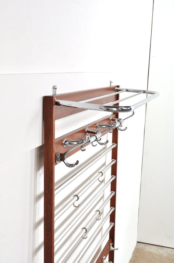Image 1 of Large vintage wall coat rack from the 1960s
