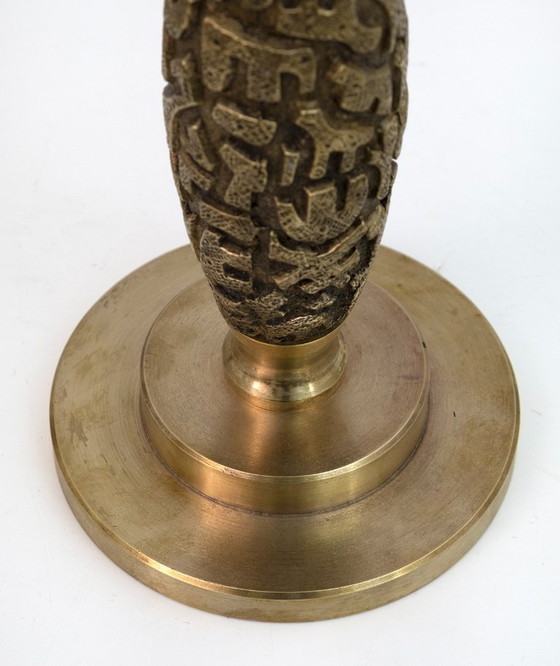 Image 1 of Coppia di lampade da tavolo italiane in bronzo di Luciano Frigerio, anni Settanta