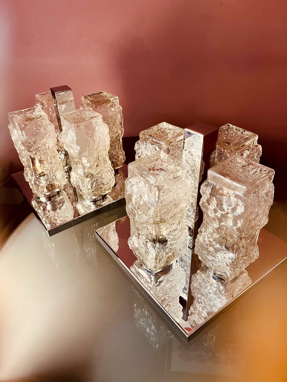 Image 1 of Hillebrand 70’s Ice Cube plafonierre