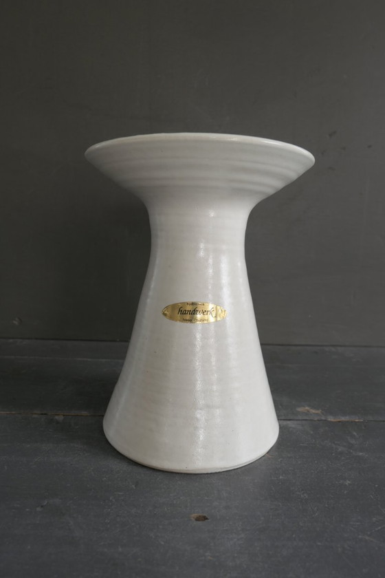 Image 1 of Vintage set of 3 heavy earthenware vases