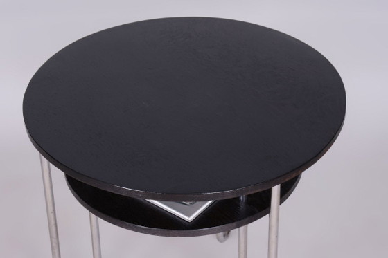 Table basse Bauhaus restaurée, par Marcel Breuer, chrome, chêne, Allemagne, années 1930 – Tables basses, Wood (photo 8 of 8)