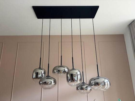 Image 1 of Suspension élégante style hôtelier avec verre fumé