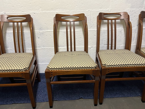 4 Schuitema jugendstil eetkamer stoelen