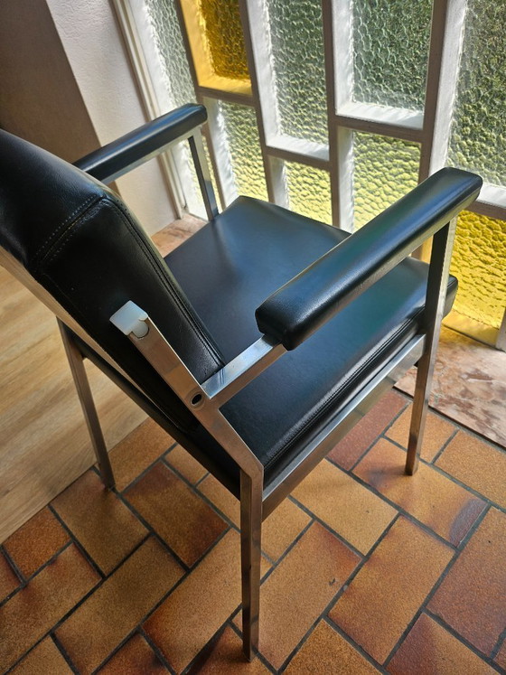 Image 1 of Sleek vintage design chair with armrests – 1970s