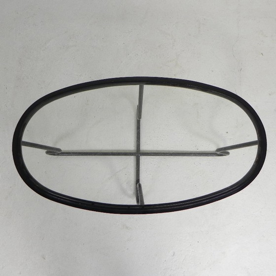 Image 1 of Conjunto de 4 sillones y mesa de centro con estructura tubular de estilo Bauhaus, década de 1950.