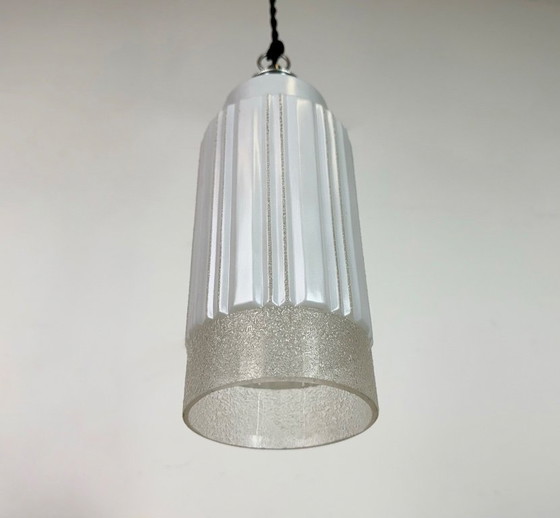 Image 1 of Vintage glazen plafondlamp, jaren 70