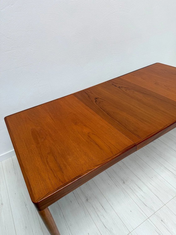 Image 1 of Vintage Danish Teak Extendable Dining Table, Mid-Century Modern Scandinavian Design, 1960s