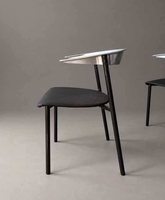 4 Sillas de comedor Gala — Bernal & Isern para Sellex, 1988 – Aluminio, Metal (photo 10 of 15)