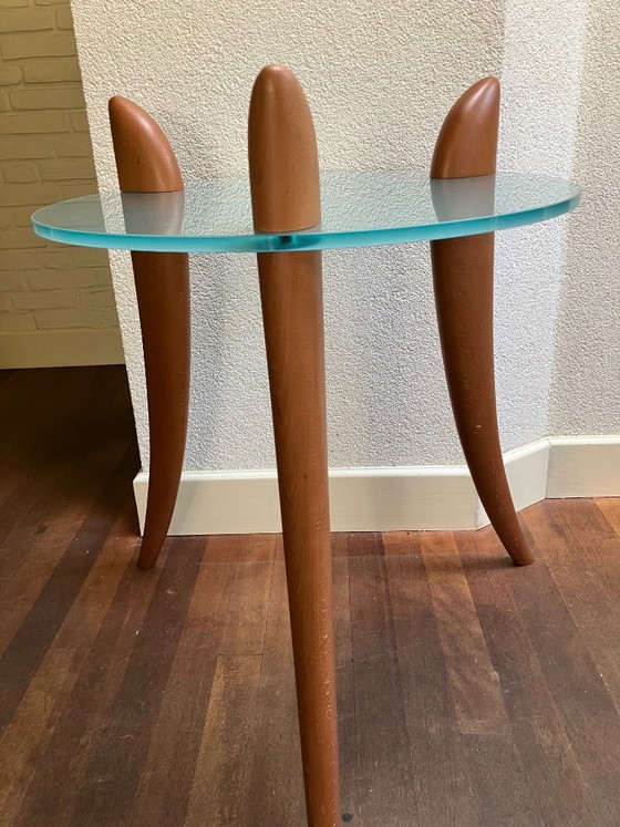 Mesa redonda de diseño italiano – Mesas auxiliares, Wood, Glass (photo 10 of 18)