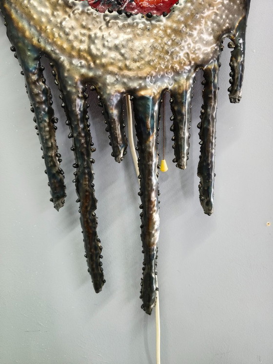 Image 1 of Lampada da parete scultorea brutalista cecoslovacca, anni '70