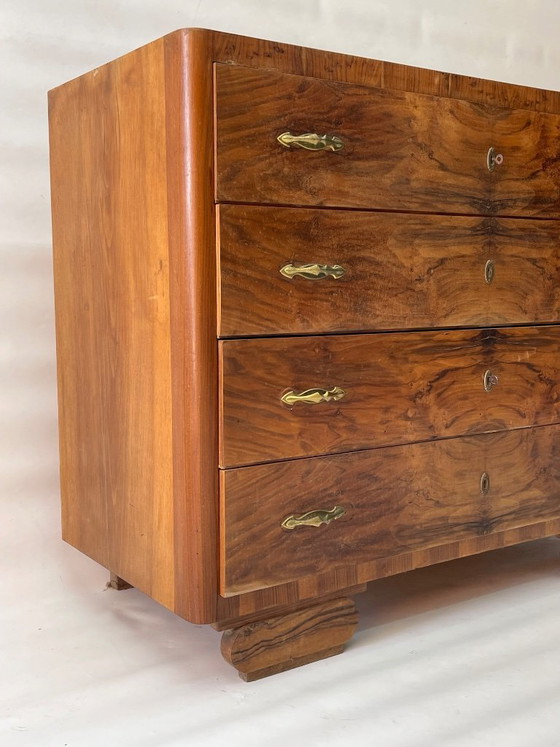 Art Deco ladekast – Ladekasten, Wood, Brass (photo 5 of 8)
