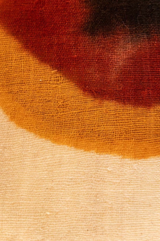 Image 1 of Drieluik met geometrische decoratie in geweven wol. Handgemaakt, 20e eeuw.