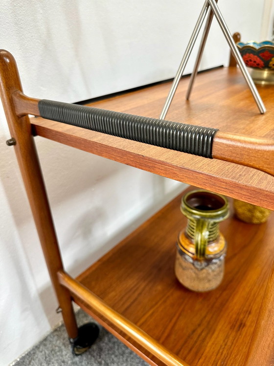 Carrello bar in teak design danese Mid-Century, Carrelli bar, Legno, Marrone (foto 8 di 11)