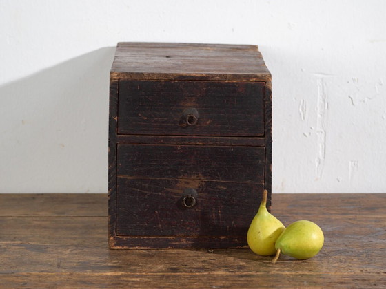 Antique small lacquered Japanese chest with two drawers – Japan, circa 1910 – Chest of drawers, Iron (photo 35 of 40)