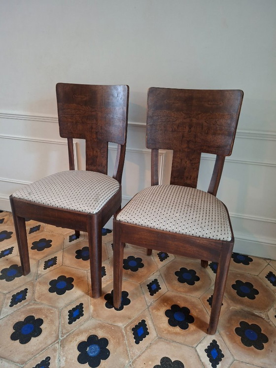Grande tavolo da pranzo Art Déco in impiallacciatura di radica – 170/250 × 120 cm, allungabile, classico - 6 (photo 6 of 7)