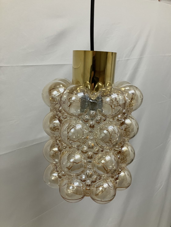 Image 1 of Lampada a sospensione a bolle Helena Tynell ocra, di Limburg Glashütte