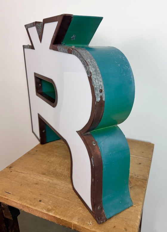 Image 1 of Large Vintage Illuminated Advertising Letter Ř , 1960s