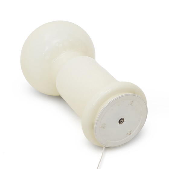 Image 1 of White glass table lamp, 1970s