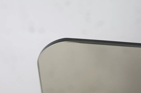 Image 1 of Pare-feu Saint-Gobain, Acier Chromé et Verre Fumé, France