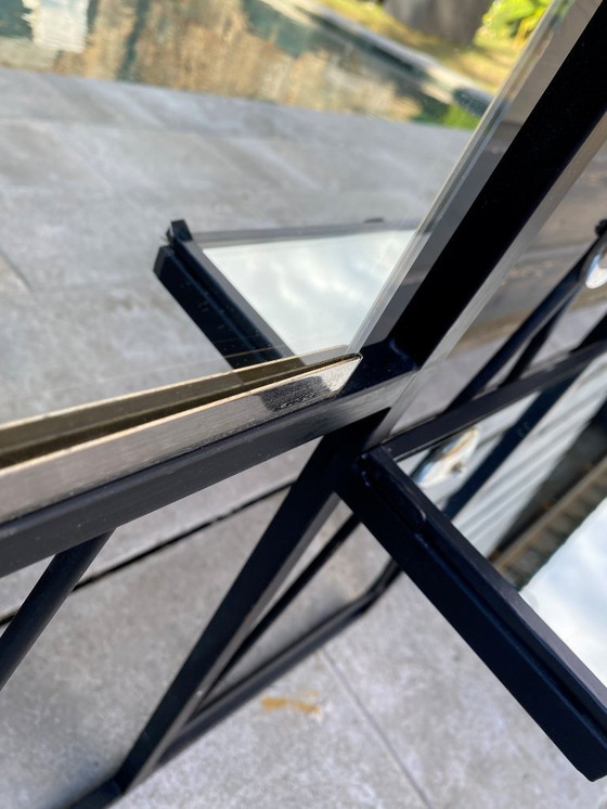 Image 1 of Garderobe wandkapstok entree spiegel 182x64cm 1950 vintage