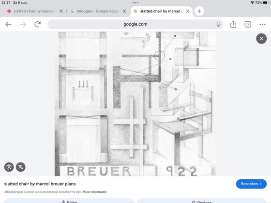 Image 1 of Réplica de la silla de láminas Bauhaus T1 1a de Marcel Breuer, 1922