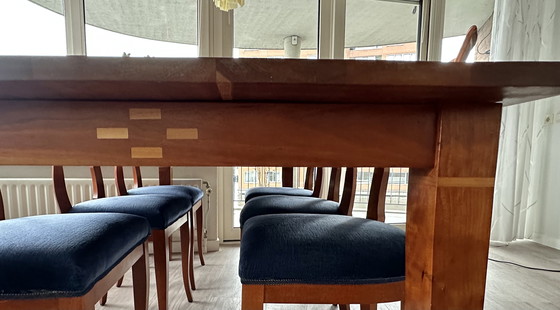 Image 1 of Esstisch mit 6 Stühlen aus Kirschholz