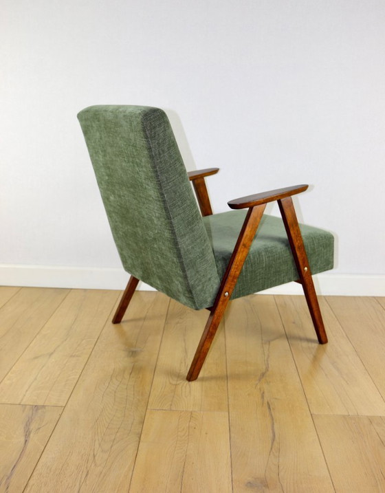 Image 1 of Classic green olive structural armchair like Chierowski