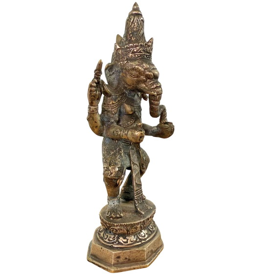Ganesha | Brons | 20 cm | Meesterlijk gietwerk uit Indonesië – Beeldhouwkunst, Bronze (photo 2 of 7)