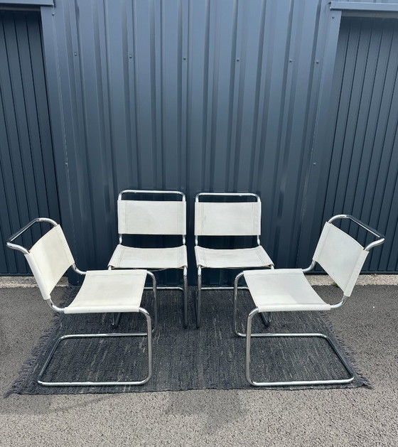 Mart Stam S 33 Chairs – Dining chairs, Chrome, Leather (photo 3 of 24)