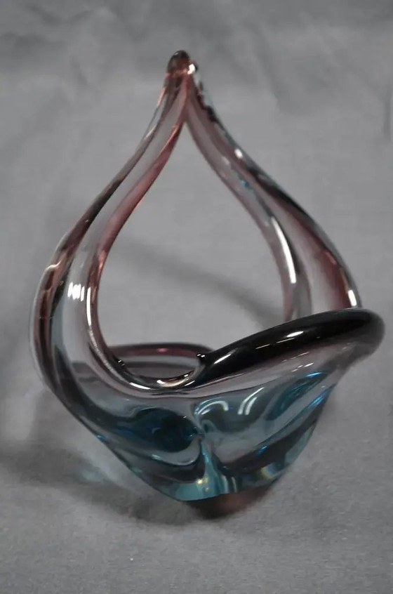 Murano zugeschriebene blau-violette Glasschale aus den 1970er Jahren – Schalen, Murano Glass (photo 8 of 12)