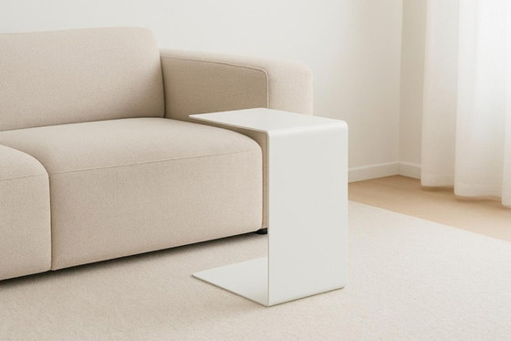 Image 1 of Tavolo da pranzo minimalista in acciaio - Design moderno in forma di C