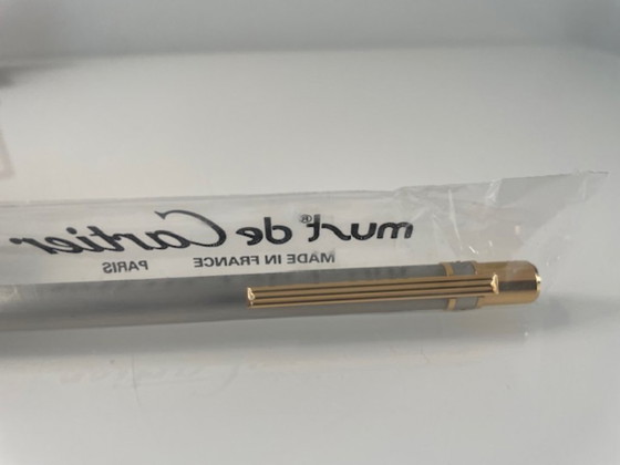 Image 1 of Bolígrafo Cartier Must Santos – Sin usar, platino, completo