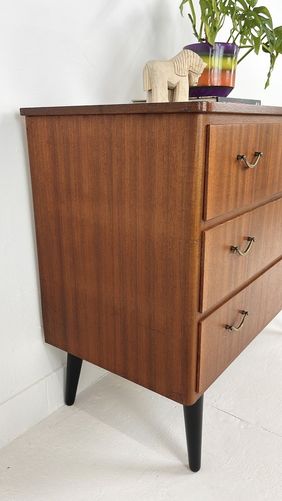 Image 1 of Zweeds vintage teak fineren ladekast 