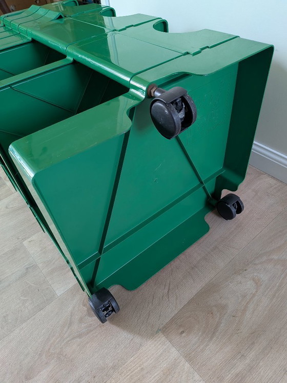 Image 1 of Chariot Boby vert vintage conçu par Joe Colombo pour Bieffeplast, années 1970