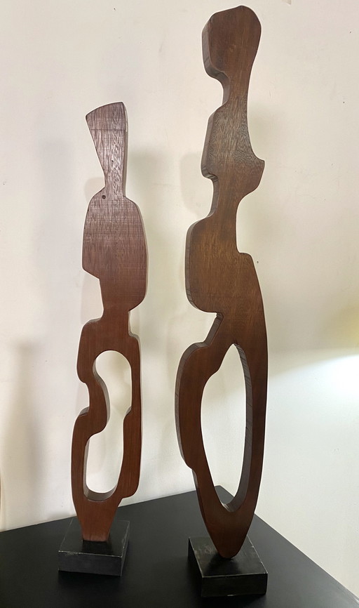 Woman and Child" sculpture