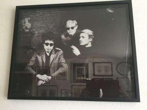 Image 1 of Nat Finkelstein photo Warhol, Dylan