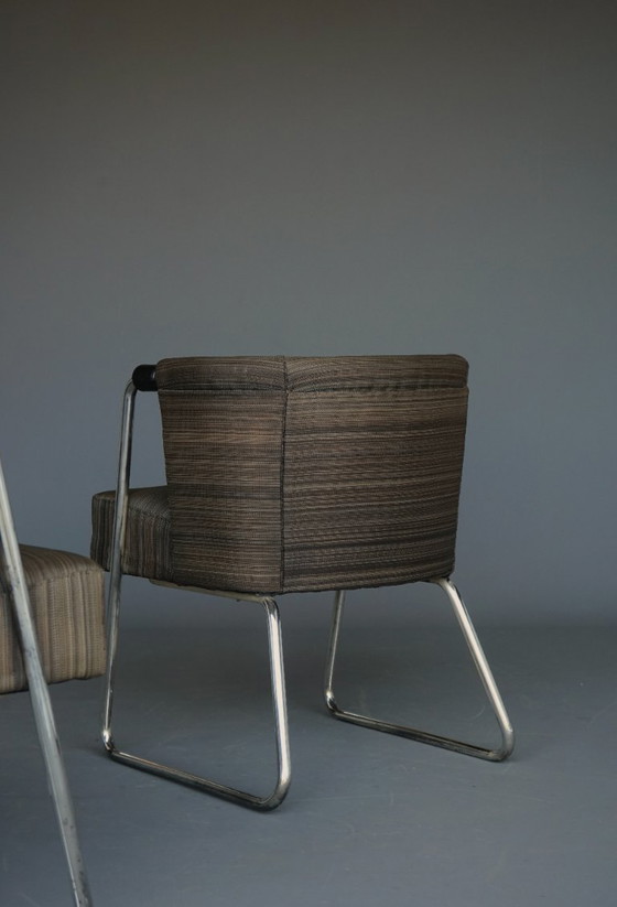 Fauteuils tubulaires modernistes d'Artifort, années 1930 – Bois, Mid Century Modern (photo 22 of 23)