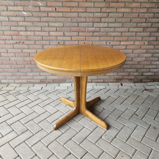 Image 1 of Danish extendable dining table round dining table